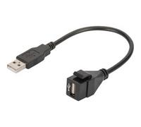 Digitus Connecteur Keystone USB 2.0 pour DN-93832, câble 16 cm, noir (RAL 9005)