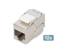 Digitus Module Keystone Cat-6A blindé – 12 pièces, RJ45 10GBase-T 500 MHz, AWG 26-22