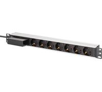 Digitus Multiprise 19" - 6 prises - 1HE - 250 VAC - 50/60 Hz - 16 A - 4000 W - Avec interrupteur de protection