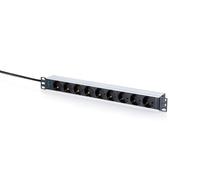 DIGITUS Multiprise 19 Pouces - 9 Prises avec Contact de Protection - 1 U