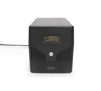 Digitus | Onduleur Line-Interactive DN-170074, 1000VA, 600W, 2x 12V/7Ah batterie, 4x prise CEE 7/7, 2x RJ45, 1x USB 2.0 type B, 1x RS232, LCD, onde sinusoïdale simulée, 338x15