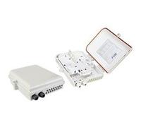 DIGITUS Boîtier de Distribution FTTH Extérieur - 16x LC/Duplex ou 16x SC/Simplex - Classe de Protection IP65 - Boîtier d'Epissure Fibre Optique - Gris