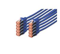 DIGITUS Pack de 10 Professional Câble de liaison CAT 6 S/FTP 1m bleu