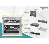 DIGITUS 10-inch set - armoire réseau 6U - étagère - multiprise - panneau de brassage 8 ports - commutateur Gigabit 8 ports