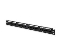 Digitus Panneau de brassage 19 pouces 24 ports Cat-6 RJ45 Non blindé LSA 1U Noir