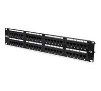 DIGITUS Panneau de Brassage (Patch Panel) - 19 Pouces - Cat-6-48 Ports RJ45 - Non blindé - Panneau de Brassage LSA - Montage en Rack 2U - Noir
