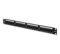 DIGITUS Panneau de brassage - Cat 5e - 19 pouces 1U - 24 ports RJ45 | Non blindé - Patch Panel LSA - 1 Gbit/s - Montage en rack - Pour armoires réseau 19 pouces