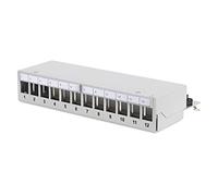 Digitus Panneau de brassage modulaire de bureau 12 ports blindé gris clair