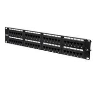 Digitus Panneau de brassage 19 pouces Cat-6 48 ports RJ45 non blindé LSA montage en rack 2U noir