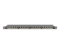Digitus Panneau de brassage DN-91624S-SL-SH 24 ports Cat6 STP blindé 0,5U 19" Noir