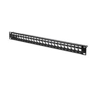 Digitus Panneau de Brassage Modulaire 19 pouces 24 ports blindé 1U Noir pour modules Keystone
