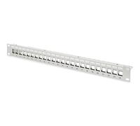 Digitus Panneau de Brassage (Patch Panel) - Modulaire - pour modules Keystone - 19-inch - 24-Port - Blindé - Montage en Rack 1U - V1 - Gris