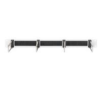 Digitus Panneau de rangement de câbles 1UH - 4 étriers 40 x 75 mm - 19 pouces - Gris