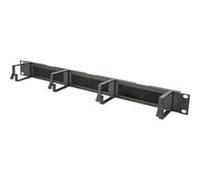 Digitus Panneau de gestion de câbles 1U avec brosses, 4 anneaux alu 44×60 mm, noir (RAL 9005)