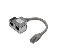 DIGITUS Patchkabel Adapter Cat5e 2x RJ45 -> 1x RJ45 0.19m
