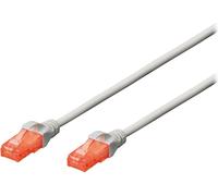 DIGITUS Patchkabel Cat6 U/UTP 2xRJ45 0.5m grau Hebelschutz Polybeutel