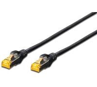 DIGITUS Patchkabel Cat6a S/FTP 2xRJ45 5.0m schw Hebelschutz