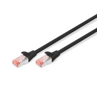 DIGITUS Patchkabel RJ45 S/FTP Cat6 3,00m schwarz +Hebelschut