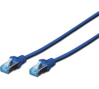 DIGITUS Patchkabel RJ45 SF/UTP Cat5e 0.50m blau Hebelschutz Polybeutel