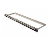 DIGITUS Patchpanel 0,5HE 24-Port Modular geschirmt schwarz