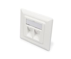 DIGITUS Plaque murale centrale 50x50 pour modules Keystone cadre 80 x 80 mm