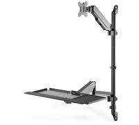 Digitus Poste de travail debout/assis flexible, destiné au montage mural, moniteur unique