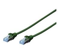 DIGITUS Premium - Cordon de raccordement - RJ-45 (M) pour RJ-45 (M) - 0.5 m - SFTP - CAT 5e - démarré - vert G