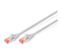DIGITUS Premium - Cordon de raccordement - RJ-45 (M) pour RJ-45 (M) - 2 m - SFTP - CAT 6 - démarré, sans crochet - gris