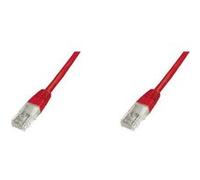 DIGITUS Premium - Cordon de raccordement - RJ-45 (M) pour RJ-45 (M) - 5 m - UTP - CAT 5e - démarré - rouge G