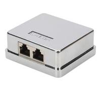 Digitus Prise réseau montage apparent (en saillie) CAT 6a 2 ports