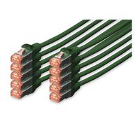 Digitus Professional câble de réseau 0,25 m Cat6 S/FTP (S-STP) Vert (CAT6 S-FTP Patchk.,0,25m, Grün - 10x CAT 6 S-FTP Patchkabel, Cu, LSZH AWG 27/7, Länge 0,25 m, Farbe Grün)