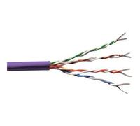 DIGITUS 305 m Cat 6 Câble réseau - U-UTP Simplex - BauPVO Eca - LSZH Sans halogène - 250 MHz Cuivre AWG 23/1 - Compatible PoE+ - Câble LAN Câble de pose Ethernet - Violet
