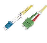 DIGITUS Professional - Cordon de raccordement - mode unique SC/APC (M) pour mode unique LC/UPC (M) - 1 m - 1 m - fibre optique - duplex - 9 / 125 micromètres - OS2 - démarré, sans halogène