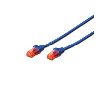 DIGITUS Professional - Cordon de raccordement - RJ-45 (M) pour RJ-45 (M) - 2 m - UTP - CAT 6e - sans halogène, moulé, sans crochet - bleu