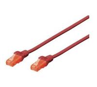DIGITUS Professional - Cordon de raccordement - RJ-45 (M) pour RJ-45 (M) - 5 m - UTP - CAT 6 - démarré, sans crochet - rouge G