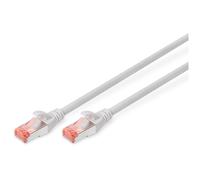 DIGITUS Professional - Cordon de raccordement - RJ-45 (M) pour RJ-45 (M) - SFTP - CAT 6 - démarré, sans halogène, sans crochet - gris
