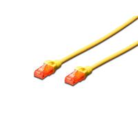 DIGITUS Câble LAN Cat 6-1m - RJ45 Câble réseau - UTP non blindé - Compatible Cat-6A & Cat-5e - Jaune