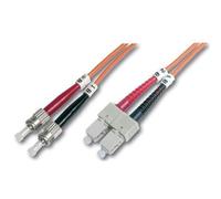 DIGITUS Professional - Cordon de raccordement - ST multi-mode (M) pour SC multi-mode (M) - 7 m - fibre optique - 62,5 / 125 microns - OM1 - démarré, sans halogène - orange