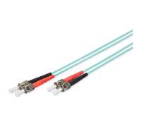 Digitus Câble fibre DK-2511-01/3 ST à ST Duplex OM3 50/125 µm 1 m Turquoise 1/10/40/100 Gbit/s