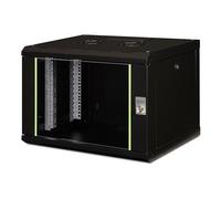 Digitus Armoire murale DN-19 07-U-SW 7U 19 pouces porte en plexiglass verrouillable 450 mm noir