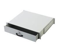Digitus Tiroir pour rack DN-19 KEY-2U 19 pouces 2U verrouillable gris, profondeur réglable