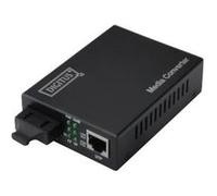 DIGITUS Professional DN-82121-1 - Convertisseur de média à fibre optique - 1GbE - 10Base-T, 1000Base-LX, 100Base-TX, 1000Base-T - RJ-45 / mode unique SC - jusqu'à 10 km - 1310 nm G