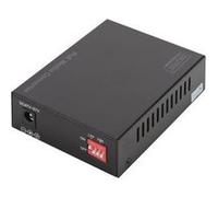 Digitus Convertisseur de média SFP Port – Gbit Ethernet RJ45/SFP 1000Base-LX – Injecteur PoE – Noir