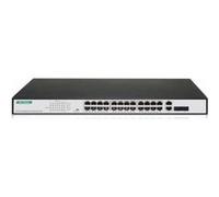 Digitus commutateur réseau PoE+ 19 pouces 24 ports +2x SFP/RJ45 IEEE802.3af/at 370W noir