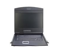 Digitus Professional DS-72211 - Console KVM - 19" - rack-montable - 1366 x 768 @ 60 Hz - 1000:1 - RAL 9005, noir - 1U