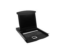 DIGITUS Professional DS Console 72003it TFT Clavier (RAL 9005), 16 Ports avec pavé Tactile, 43,2 cm (17 Pouces) Noir