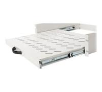 Digitus Étagère extensible 19 pouces 2UH fixation avant 30 kg pour armoires à partir de 450 mm Gris