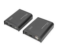 DIGITUS DS-55202 Extender KVM HDMI - Full HD 1080p 60 Hz - 120 m via câble LAN, Illimité via Ethernet (compatible IP) - Kit : émetteur et récepteur - HDMI 1.3 et HDCP 1.2