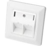 DIGITUS Professional - Support de fixation - blanc, RAL 9010 - 2 ports Blanc, RAL 9010 G