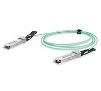 DIGITUS QSFP28 Câble AOC - 4 canaux matrice VCSEL 850nm - full duplex - 100 Gbps - 10m - sans plomb - SFF-8431 SFP+ - SFF-8432 SFP+ - fibre optique - turquoise